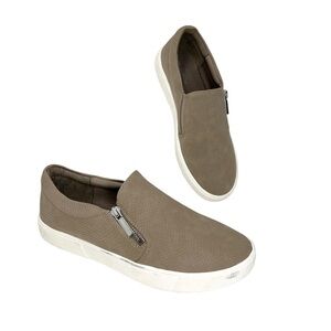 Style Co Moira Faux Zip Slip On Sneakers Taupe Size 8M